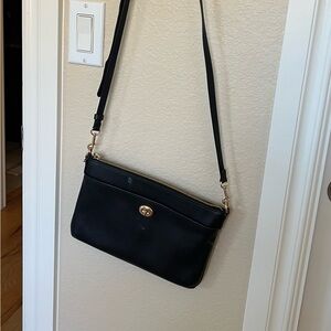 Black leather Coach crossbody